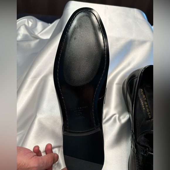 NEW Kurt Geiger London Men's Ali Bit Patent Leather Loafers - Picture 7 of 8